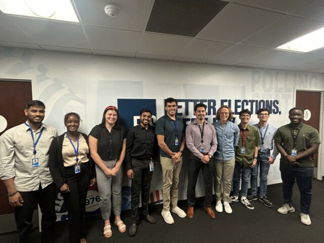 he 2023 Election Systems &amp; Software summer intern class. From left to right; Srikar Chanamolu, Mary Kariuki, Lexie Worden, Chandrahas Yanamandra, Jordan Raffel, Bryce Kasamoto, Andrew Nickeson, Walker Tran, Johnnie Tran, Francis Nzivugira. Not Pictured: Kody Rubida.