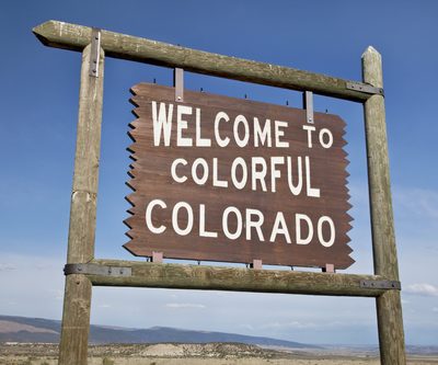 welcome to Colorado roadside sign