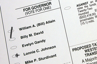 example of ballot marks