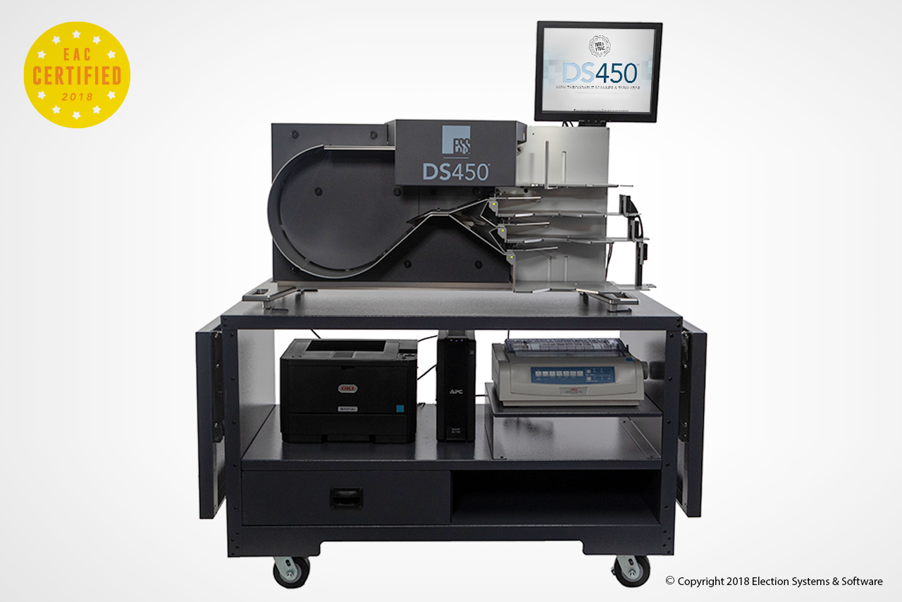 DS450 - Hero - Front The DS450 Is A Federally-Certified Central Scanner And Tabulator