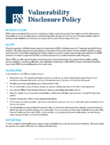 Cover pages of ES&S' Vulnerability Disclosure Policy