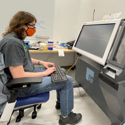 Robert Gray, a third-year computing security BS/MS major, was part of an undergraduate team that conducted a penetration test of an ExpressVote XL voting machine.