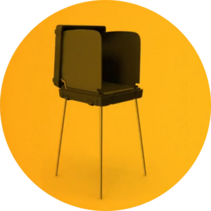 home_featured_video_supply_chain_security_thumb A traditional voting booth, displayed within a yellow circle
